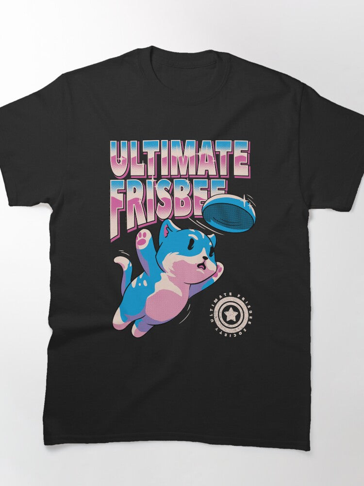 Ultimate Frisbee Cat - Retro Frisbee cat Bid Bidginity | Diving for the disc | Perfect Gift for the Pro Ultimate Frisbee Player Professional Merch Pet Mat Bandana Classic T-Shirt