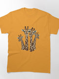 Four Cute Giraffes, Zoo Animals Classic T-Shirt