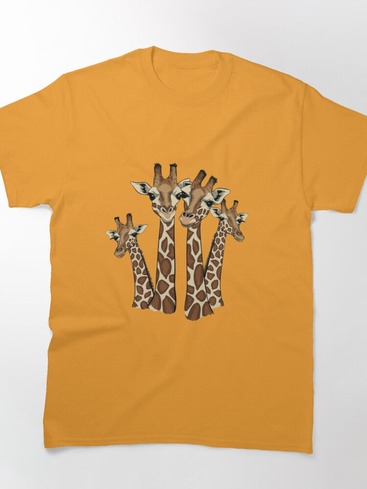 Four Cute Giraffes, Zoo Animals Classic T-Shirt