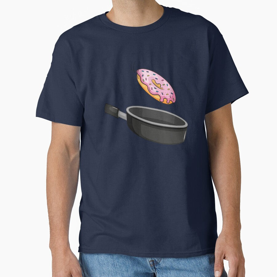 Cooking donuts with a pan Classic T-Shirt