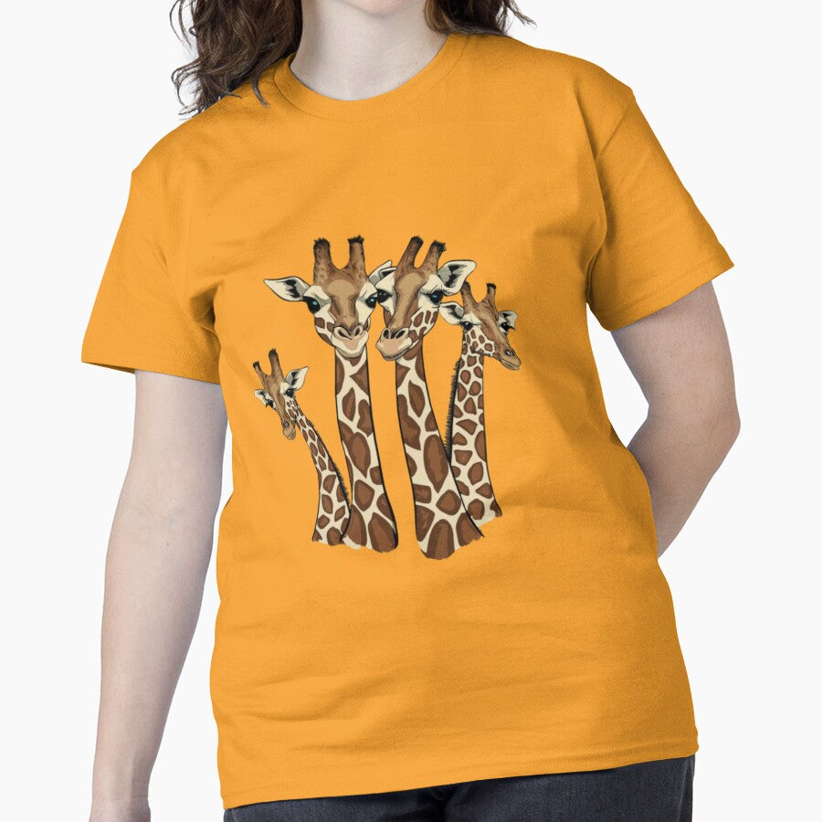 Four Cute Giraffes, Zoo Animals Classic T-Shirt