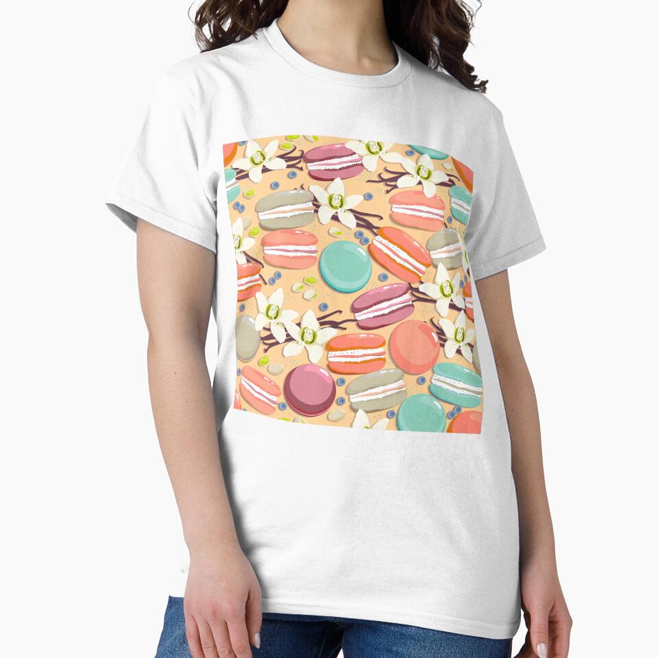 Macaron and vanilla, Light orange background Classic T-Shirt
