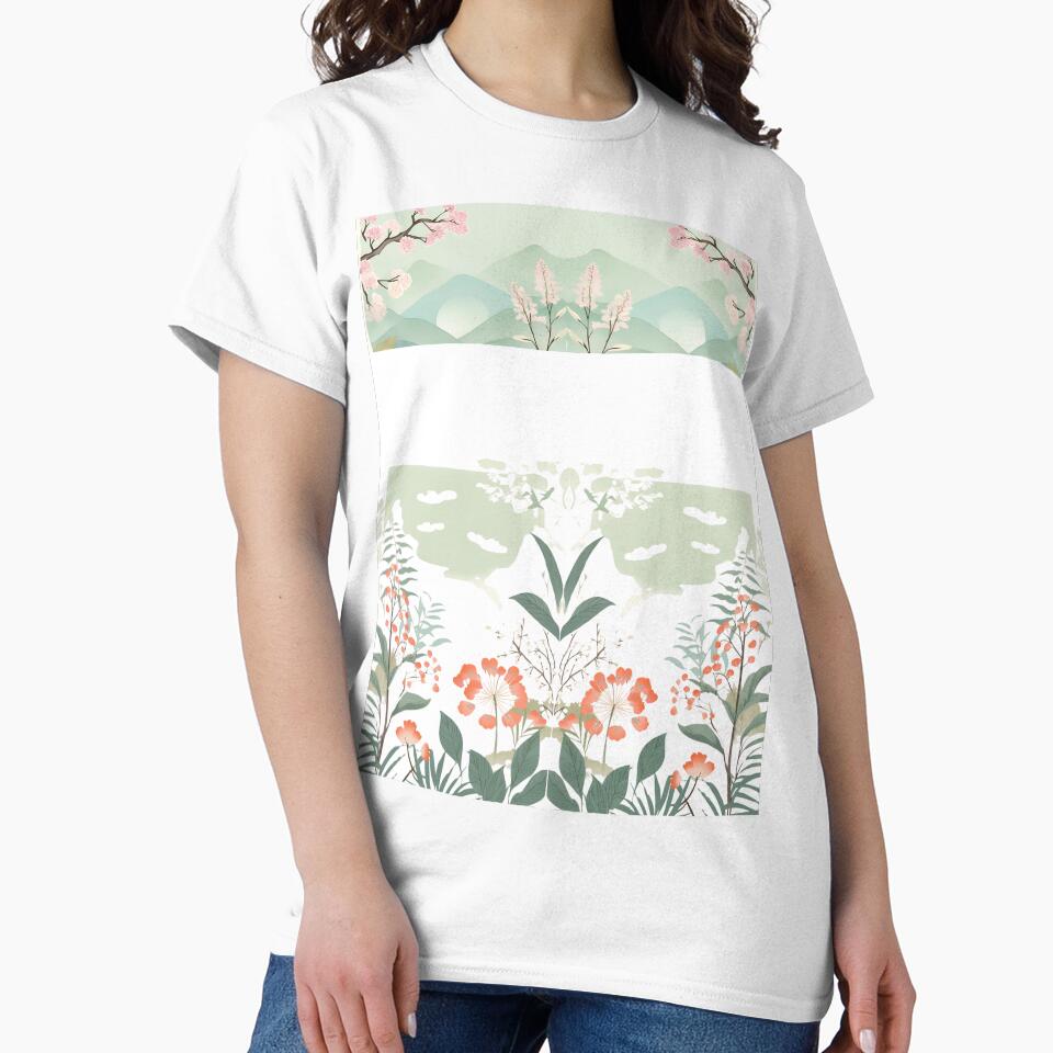 Nature Inspired Spirit Design For Blankets, Comforter / Curtains /Save Mother Nature || Vintage | Retro Art Design | Classic T-Shirt